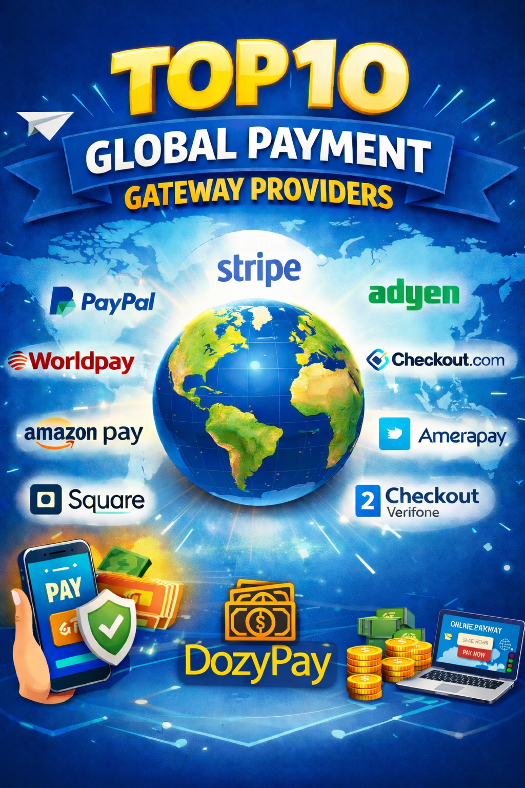 Top 10 Global Payment Gateway Providers | DozyPay Guide