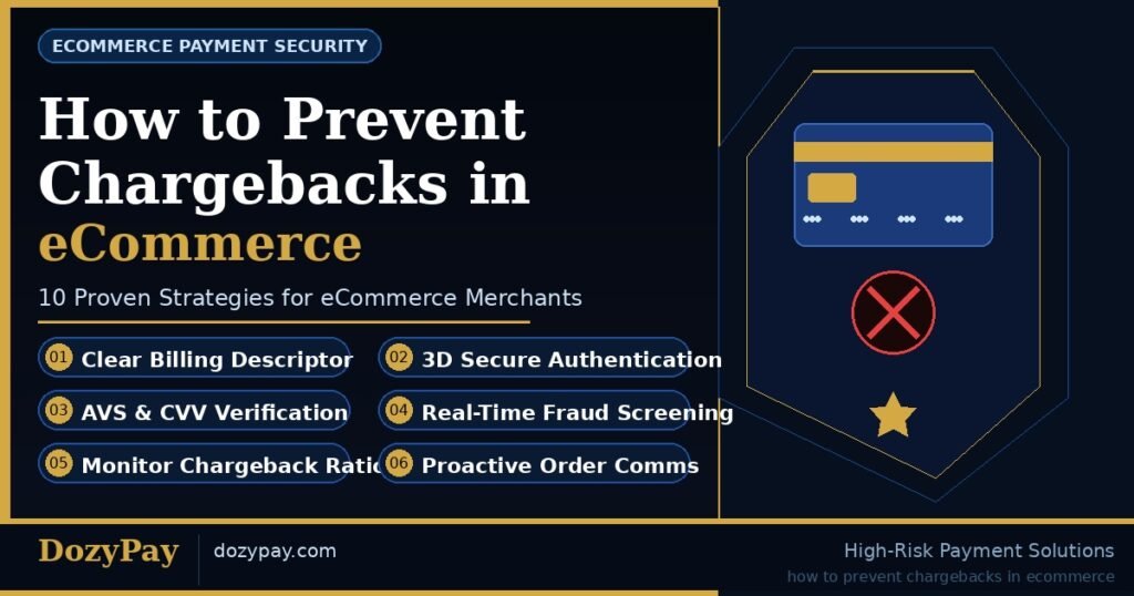 how to prevent chargebacks in ecommerce — DozyPay