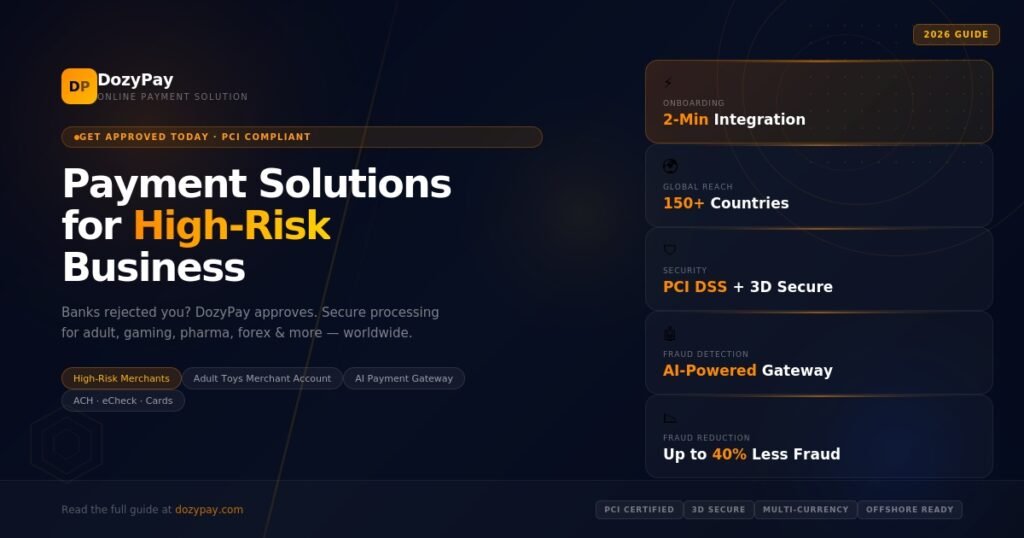 DozyPay 2026 guide to high-risk merchant accounts