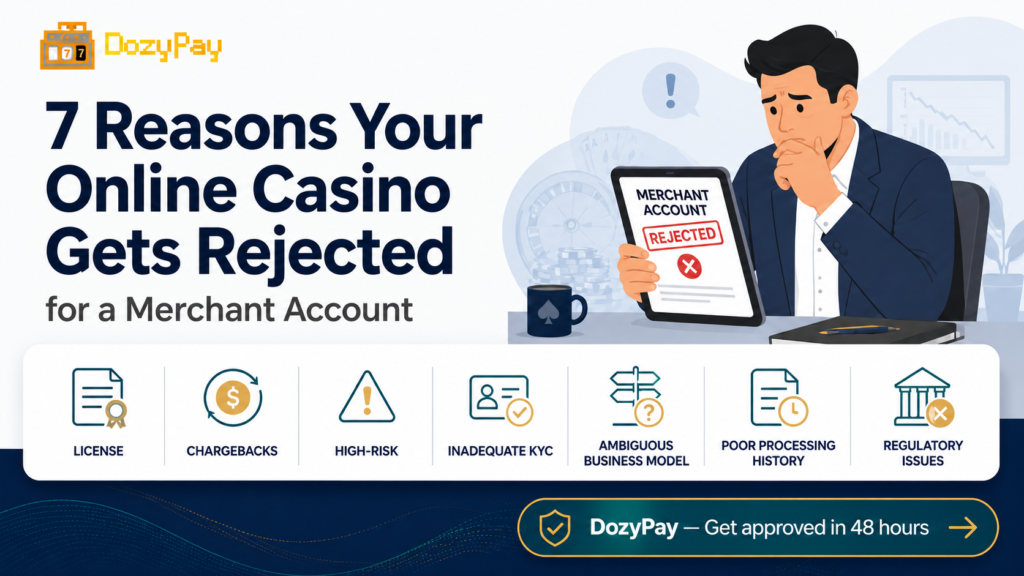 Why casino merchant account rejection?