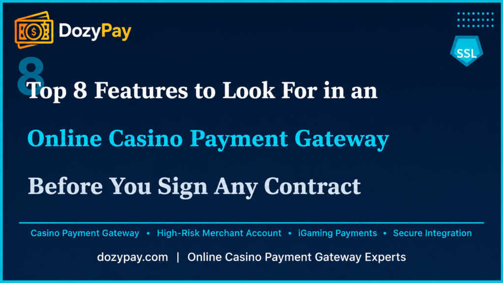 online casino payment gateway features