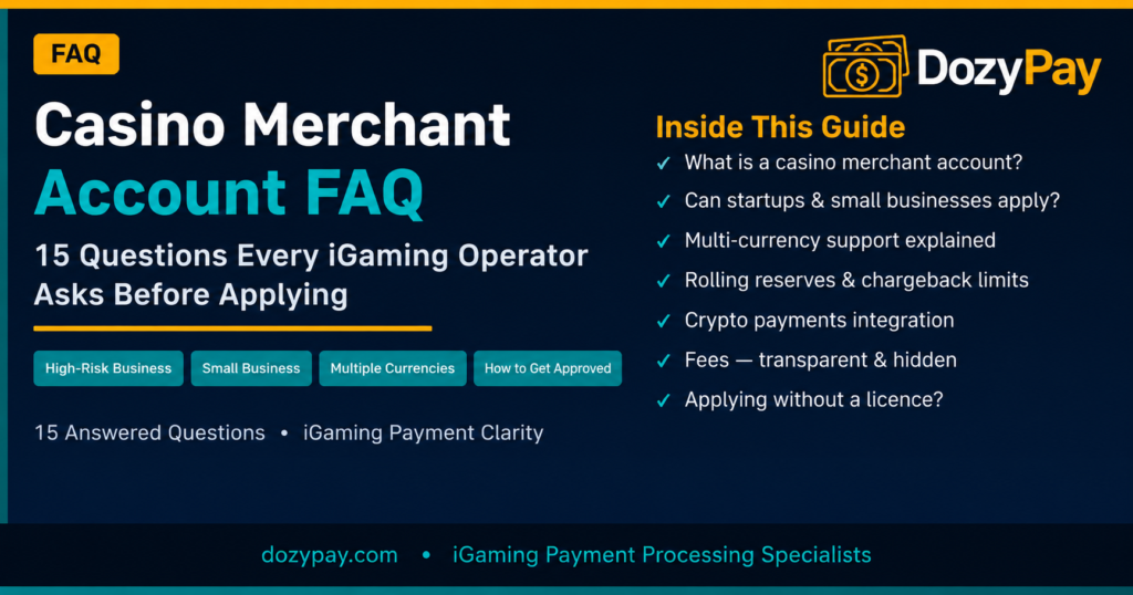 Casino Merchant Account FAQ