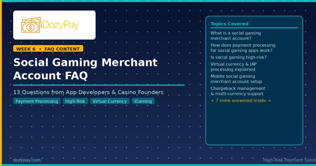 Social gaming merchant account FAQ