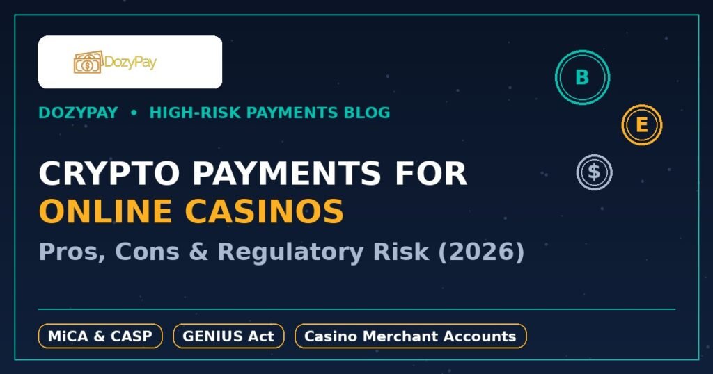 Crypto payments for online casinos