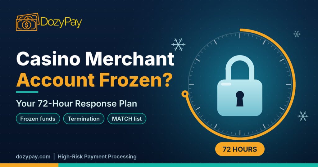 casino merchant account frozen