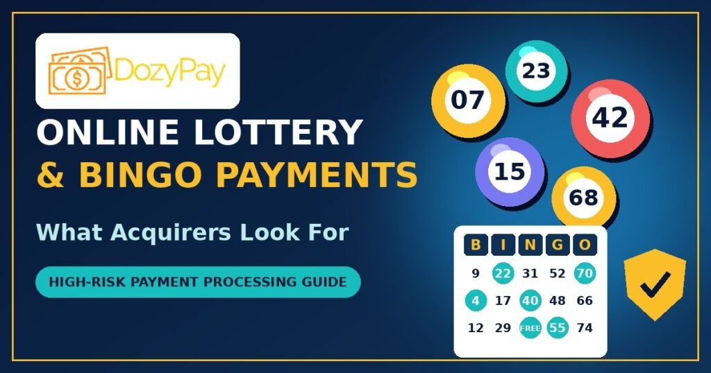 online lottery and bingo payment processing
